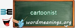 WordMeaning blackboard for cartoonist